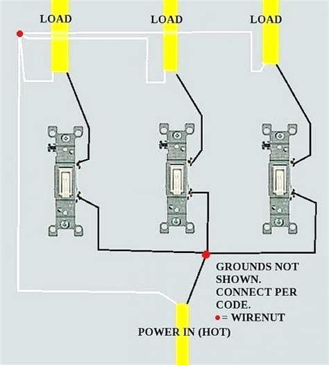 3 light switches wired together